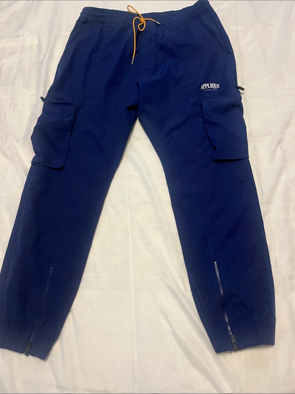 Applique Navy Cargo Joggers for Men